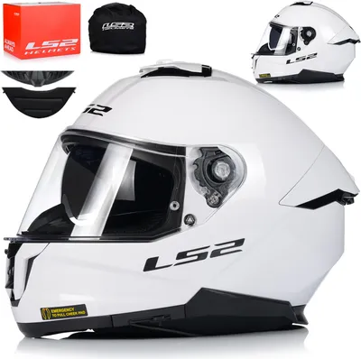 Obrázek produktu pro Celoobličejová přilba se sluneční clonou na moped | LS2 FF808 STREAM II | Motocyklová přilba | Certifikát ECE 22.06 | Motocyklové Integrální helma | 2XL (63-64cm)