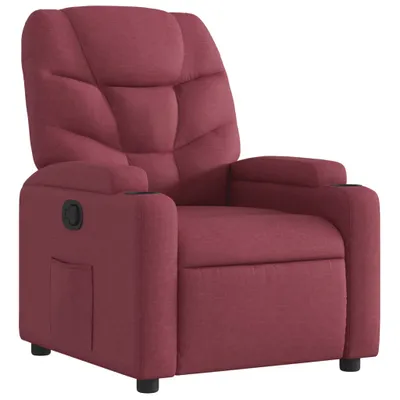 Image de vidaXL Fauteuil relax rouge vin Tissu