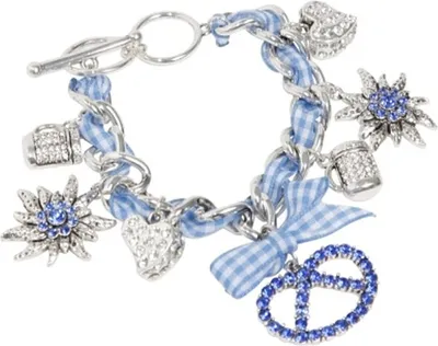 Produktbild von Trachtenarmband Armband Trachtenschmuck Charivari Breze Blau Edelweiß