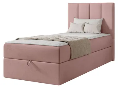 Produktbild von MIRJAN24 Boxspringbett Rebos Single, Ehebett mit zwei Bettkästen, Doppelbett mit Topper (Polo 882, Größe: 100x200 cm)