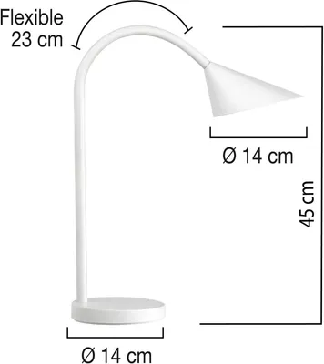 Immagine prodotto di unilux 400077404 Lampada da tavolo a LED SOL Colore: bianco