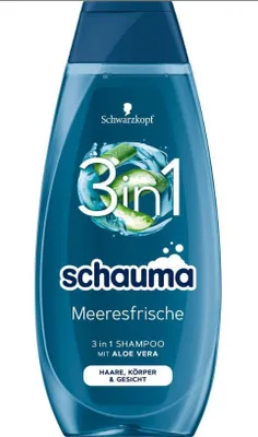 Produktbild von Schauma Shampoo 3 in 1 Meeresfrische mit Aloe Vera vegan 400ml