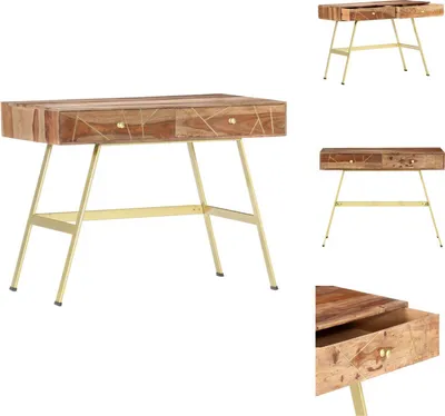 Zdjęcie produktu dla vidaXL Biurko z szufladami 100x55x75 cm lite drewno palisander - Biurka