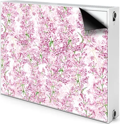 Produktbild von Magnet Heizkörperabdeckung Heizkörperverkleidung Verkleidung Abdeckung 80x60 cm  - Blumen, lila