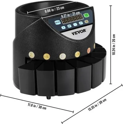 Productafbeelding van Famanu Automatische Geldenteller - 300 munten per minuut, LED-display