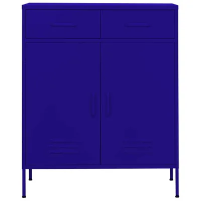 Produktbild von vidaXL Szafka do przechowywania granatowa 80x35x101,5 cm stalowa