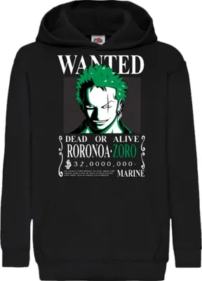 Produktbild von Kinder Kapuzenpullover One Manga Piece Anime Roronoa Zoro 001, 9-11 Jahr - 140 / Schwarz