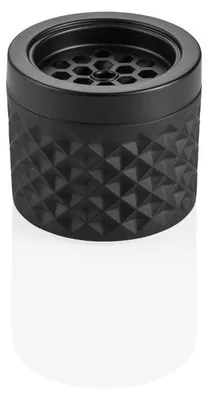 Zdjęcie produktu dla Popielniczka wiatrowa Ø 9,5 cm szkło metal czarny