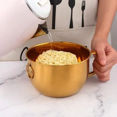 Immagine prodotto di Grande ciotola con coperchio, cucchiaio e forchetta 2 in 1, 1300 ml