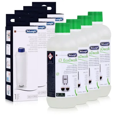 Produktbild von Delonghi EcoDecalk DLSC 500 Entkalker Wasserfilter DLS C002 Pflegeset (4er Pack)