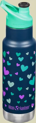 Image de Klean Kanteen KId Classic Bouteille, Navy Hearts, 355ml