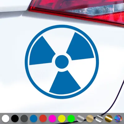 Produktbild von PantherPixel Radioaktiv Aufkleber Atomkraft Nuklear Warnung Sticker Auto Geschenkidee Farbe Blau