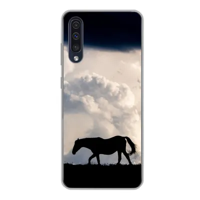 Produktbild von MuchoWow® Handyhülle Schutzhülle Hülle für Samsung Galaxy A50 Pferd - Wolken - Schatten Silikon Softcase Handy Hülle - Mobiltelefonhülle