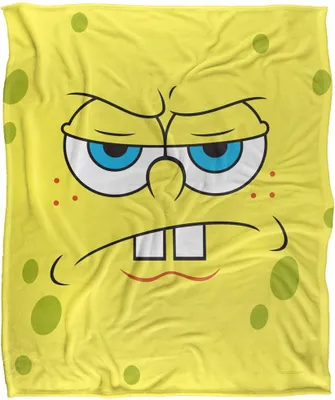 Immagine prodotto di Coperta SpongeBob SquarePants - Faccia arrabbiata, setosa, supermorbida TV24108 (taglia unica) (Giallo)