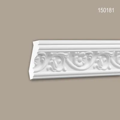 Produktbild von PROFHOME 150181 Eckleiste aus Polyurethan Deckenleiste Stuckleiste 2 m