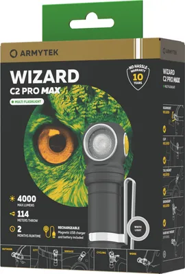Obrázek produktu pro Armytek LED čelovka Wizard C2 Pro Max XHP70.2 Cold White 4000 Lumen LED svítilna USB dobíjecí