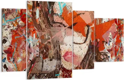 Produktbild von Bild auf Leinwand - Leinwandbild - Abstraktion modern - 120x70cm - Wand Bild - Wanddeko - Leinwanddruck - Bilder - Kunstdruck - Wanddekoration - Leinwand bilder - Wandkunst - DL120x70-3464