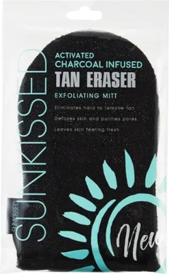 Productafbeelding van Sunkissed Exfoliating Mitt handschoen voor het verwijderen van zelfbruiner met actieve houtskool