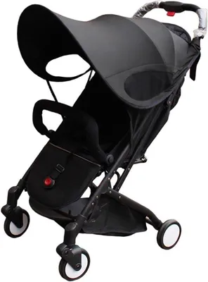 Imagen del producto de Cochecito de bebé con protección solar - Cuna de viaje con toldo - Protege al bebé - Universal - 99% -