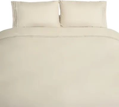 Immagine prodotto di Biancheria da letto 200 x 220 cm con 2 federe 50 x 70 cm - 4 pezzi per 2 persone Crema