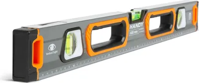 Produktbild von Handy - Magnetische Wasserwaage 60 cm - Professionelle Aluminium-Wasserwaage mit Spiegelfenster und Lineal [10624B].