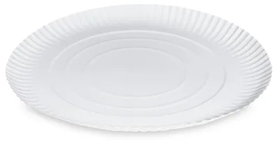 Produktbild von 50x Pappteller 'RECY' rund 1,5 cm tief Ø34cm weiß