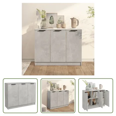 Produktbild von The Living Store Sideboard Betongrau 90,5x30x70 cm Holzwerkstoff