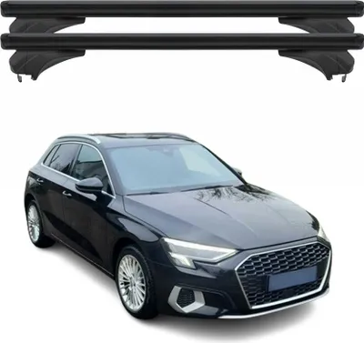 Immagine prodotto di Portapacchi Menabo per Audi A3 8Y Sportback 2020-2025 in alluminio nero, 2 pezzi