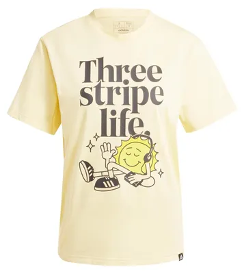 Zdjęcie produktu dla Koszulka damska Adidas Positivity Graphic, kolor żółty, rozmiar XXS