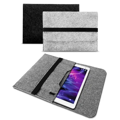Produktbild von Medion Lifetab E10604 E10412 E10511 E10513 E10501 Filz Tasche Sleeve Hülle Case, Farbe:Dunkel Grau