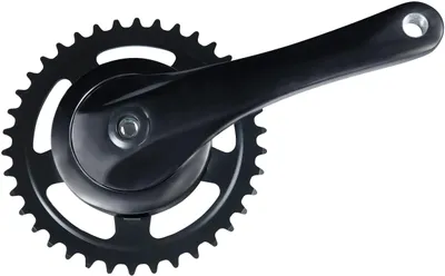 Immagine prodotto di Guarnitura Alu Rock 170mm,38 T. quadrata con piastra di copertura, nero (1 set)
