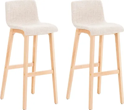 Produktbild von 2er Set Barhocker HLO-CP20 Stoff Natura  creme