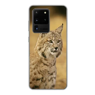 Produktbild von MuchoWow® Handyhülle Schutzhülle Hülle für Samsung Galaxy S20 Ultra Luchs - Braun - Gras Silikon Softcase Handy Hülle - Karteninhaber