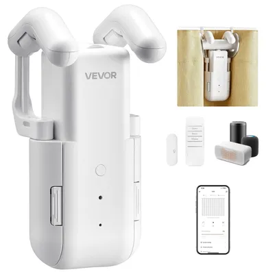 Obrázek produktu pro VEVOR automatický otvírač záclon (ovládaný přes aplikaci a dálkové ovládání) elektrický otvírač záclon, kompatibilní s Alexou a Google Home, s tichým režimem a časovačem, pro tyče římských záclon
