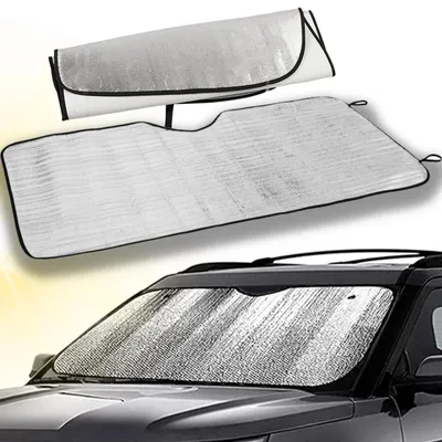 Zdjęcie produktu dla Osłona mata na szybę auta samochodu przeciwsłoneczna antyszronowa aluminiowa 126x60 cm uniwersalna