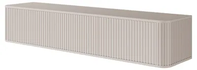 Produktbild von Selsey Ovarlo - TV-Hängeboard, Greige mit geriffelten Fronten, 163 cm