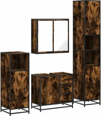 Produktbild von VidaXL 3301197, Eiche, Metall, Holz, 60 kg, 650 mm, 330 mm, 600 mm