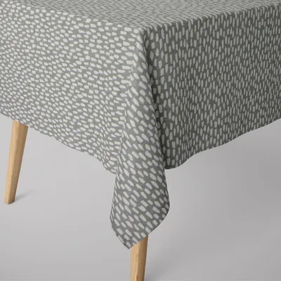 Produktbild von SCHÖNER LEBEN. Tischdecke Tropfen grau eckig in verschiedenen Größen Größe 130x260cm