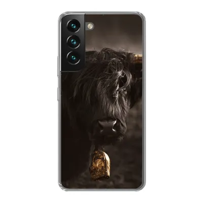 Produktbild von MuchoWow® Handyhülle Schutzhülle Hülle für Samsung Galaxy S22 Schottischer Highlander - Fell - Schwarz Silikon Softcase Handy Hülle - Mobiltelefonhülle