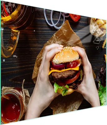 Obrázok produktu pre Sklenená doska na krájanie 52x30 hamburgerov