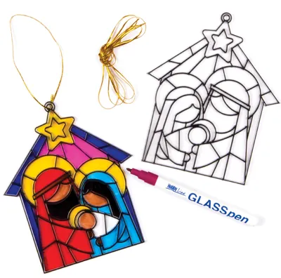Imagen del producto de Belén decorativo ventanal Navidad - Decoración navideña - Figura de pesebre - EF258