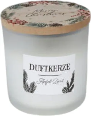 Produktbild von Duftkerze im Glas Apfel-Zimt Holzdeckel Raumdüfte Innendekoration Lichter Frische