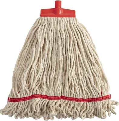 Zdjęcie produktu dla Mop Syr Flat Kentucky z bawełnianą głowicą w kolorze czerwonym