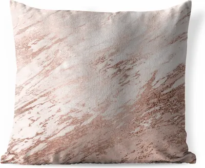 Produktbild von MuchoWow® Outdoor Kissen - Marmor - Rosa - Roségold - 50x50 cm - Wetterfest - Lounge Kissen - Komfortabel - Kissen mit Bild