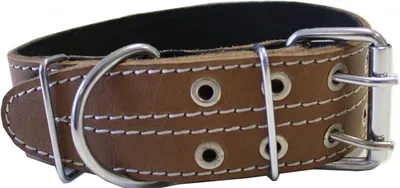 Produktbild von Hundehalsband aus echtem Leder 47-58cm in braun