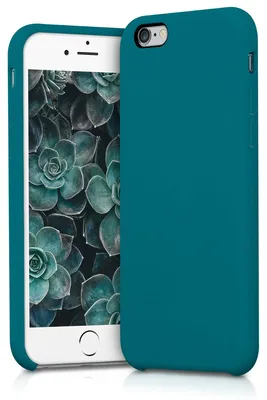 Produktbild von kwmobile Handyhülle für Apple iPhone 6 / 6S Hülle - Case Silikon - Kabelloses Laden - Schutzhülle Cover in Petrol matt