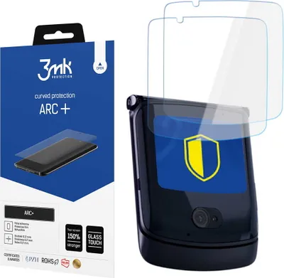 Produktbild von 3mk Display Schutzfolie ARC+ für Motorola RAZR 5G (Front) 0,17mm Self-Heal (2 Stück)
