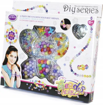 Produktbild von Perlen Set Schmuck Bastelset Kinder Armbänder Selber Machen Kreativset Mädchen DIY