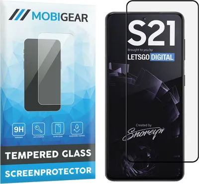 Produktbild von Mobigear Premium  Samsung Galaxy S21 Panzerglas Gehärtetes Glas Displayschutz - Hüllenfreundlich - Schwarz