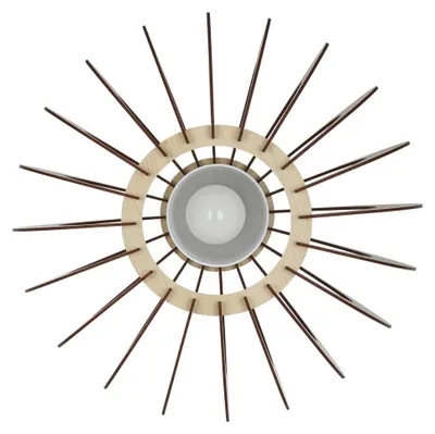 Image de Eglo 95597 Stellato 1 plafonnier Ø 40cm nickel mat érable blanc